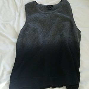 Price cashmere black ombre sleeveless sweater. New